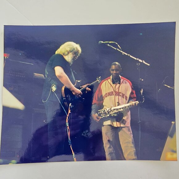 Jerry Garcia & Saxophonist Branford Marsalis Grateful Dead Licensed Photo Print - Picture 7 of 11